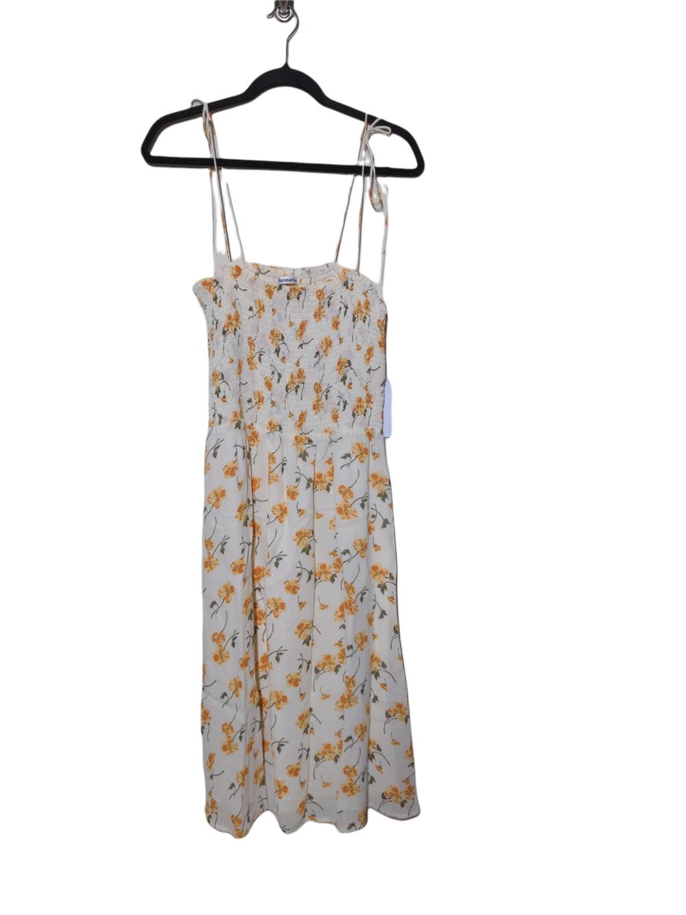 Reformation Sable Dress in Yellow Floral Print – Size XL – NEW